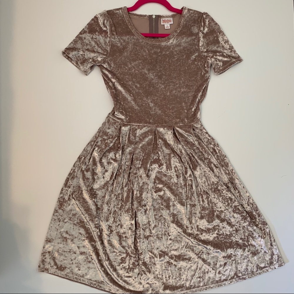 Lularoe Blush Crushed Velvet Amelia